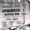 Unearth + Despised Icon + Parkway Drive + Architects + Protest the Hero + Whitechapel + Carniflex – 17 novembre 2008 – Locomotive – Paris